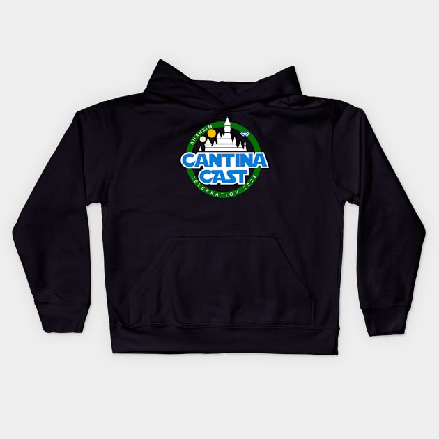 LIMITED Cantina Cast Celebration 2022 Logo - Green Band Kids Hoodie by Cantina Cast